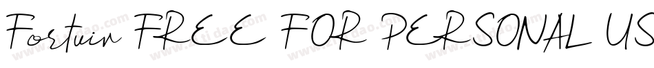 Fortuin FREE FOR PERSONAL USE字体转换